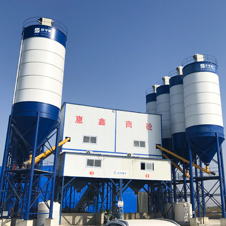 High performance 90m3/h concrete batching plant