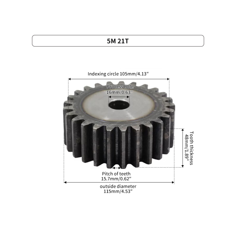 5M 21-31 Teeth Flat Gear 5 Modulus 45 Steel Motor Accessory