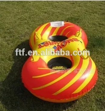 yellow inflatable ski board,inflatable snow drag circle,PVC plastic inflatable surfboard,Air drag ring