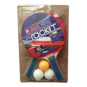 Promotional Desktop Double-sided Poplar Wooden Ping pong Table Tennis Racket Set