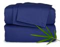 Luxo 4pcs Bamboo equipado com folha de cama de fronhas