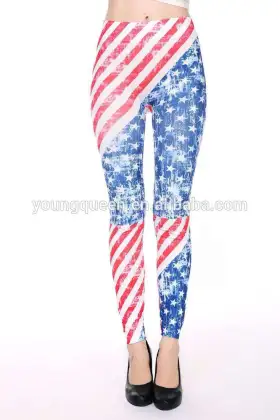 WA42 hot pants M word flag American flag Leggings stretch feet pencil pants