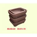 Medium Purple Clay Shallow Bonsai Square Pot