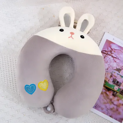 U-shaped Neck Pillow - Cartoon Travel Napping Pillow, Portable Plush Toy Pillow