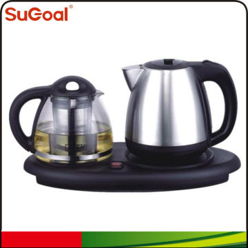 Double Tea Pot Hot Hot Hot Selling High Quality Electric Kettle Set with Tray