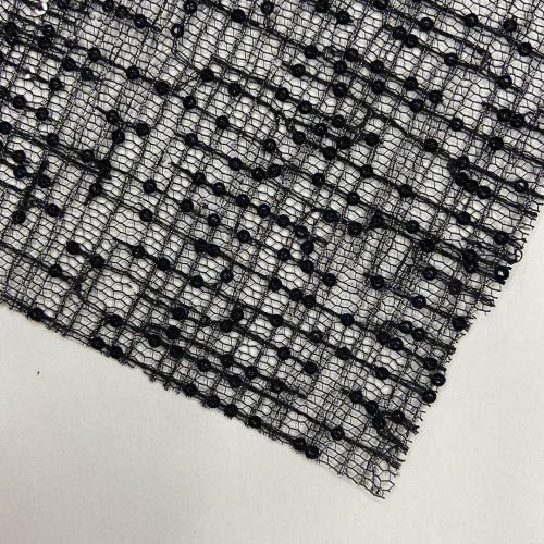 Fancy Irregular Design With Lurex Sequins Embroidery Fabric