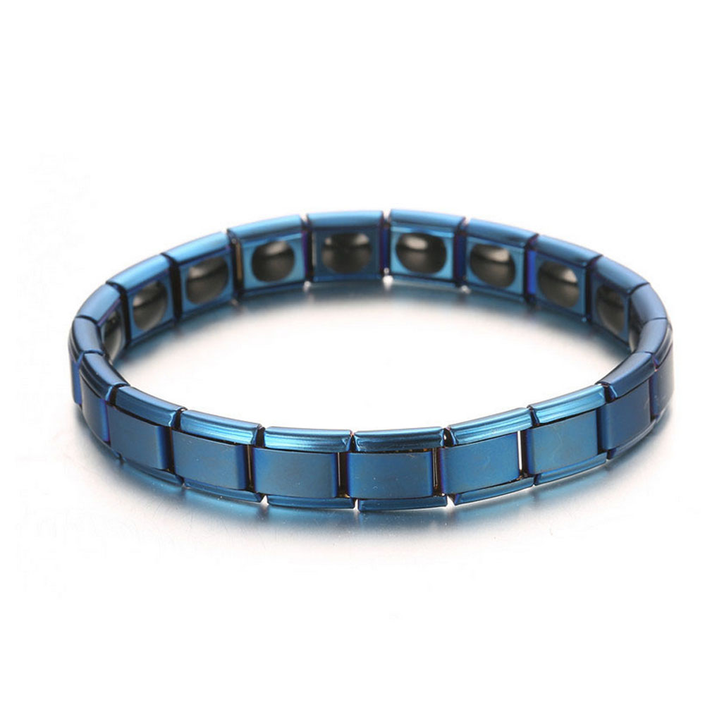 Unisex Bracelets Germanium Stone Titanium Health Relief Expandable Magnetic Bracelet for Mens Womens