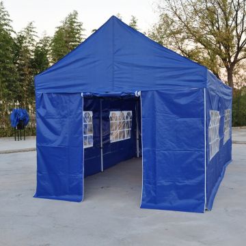 Black Blue Red BBQ Grill and Canopy Tent Bundle