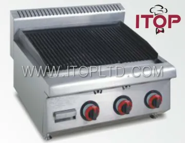 Commercial char grill / gas lava rock