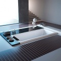 Dimensões da banheira acrílica 1400-1700mm banheira incorporada de hotel