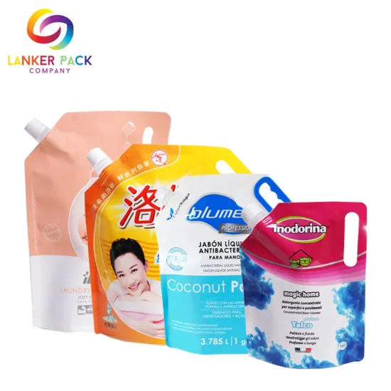 New Design Mylar Stand Up Liquid Spout Pouch