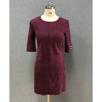 women's wine red  slim dress