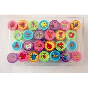 Cartoon Toy Stamper: Round, Colorful, Funny Flower Stamp