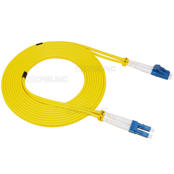 Geteknet 1M LC Fiber Optic Jumper Cable Patch Cord - Singlemode Duplex SM 9/125 Yellow LSZH