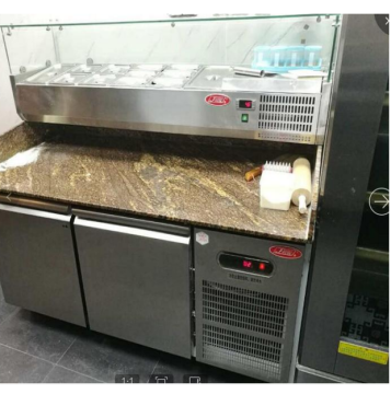 Table de préparation à froid industrielle pour la pizza et la préparation des aliments