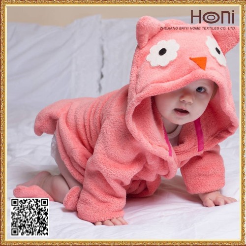 Comfortable Latest Animal Print baby bathrobe