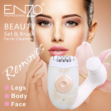 ENZO EN-3088 Lady Shaver - 8-in-1 Electric Epilator, Skin Care, and Foot File