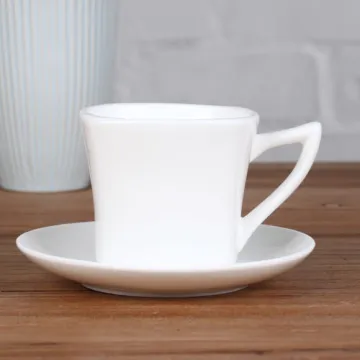 Magnesia square 6 oz cup and saucer