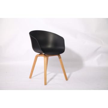 Modern wooden leg dining chair