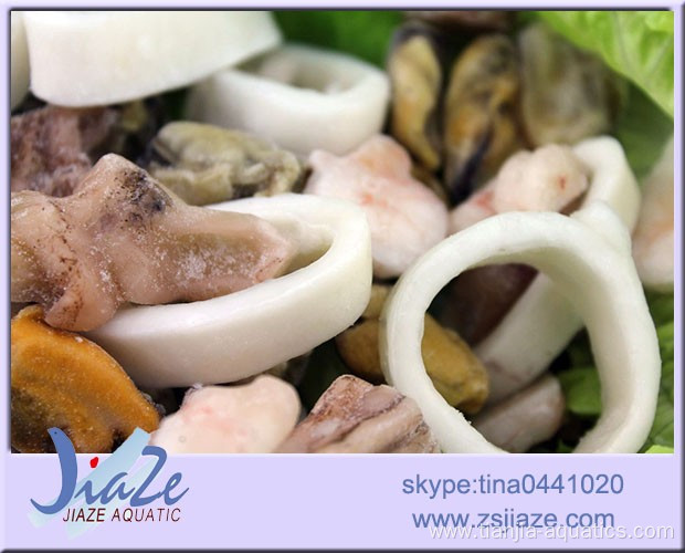 seafood mix squid ring mussel meat