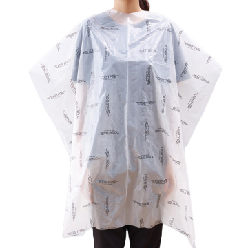 Wholesale White PE Plastic Waterproof Salon Barber Aprons