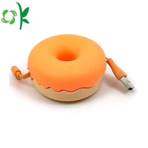 2019 Nyaste Daughnut Silicone Cable Winder förvaringslåda