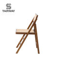 Hot Selling Nordic Stylish Wood Cane Seat Dining Chairs Home Furniture Nature Wicker Rattan Dining Chairs