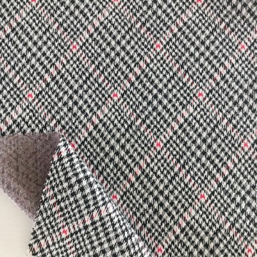 Houndtooth Design Stickad Jacquard