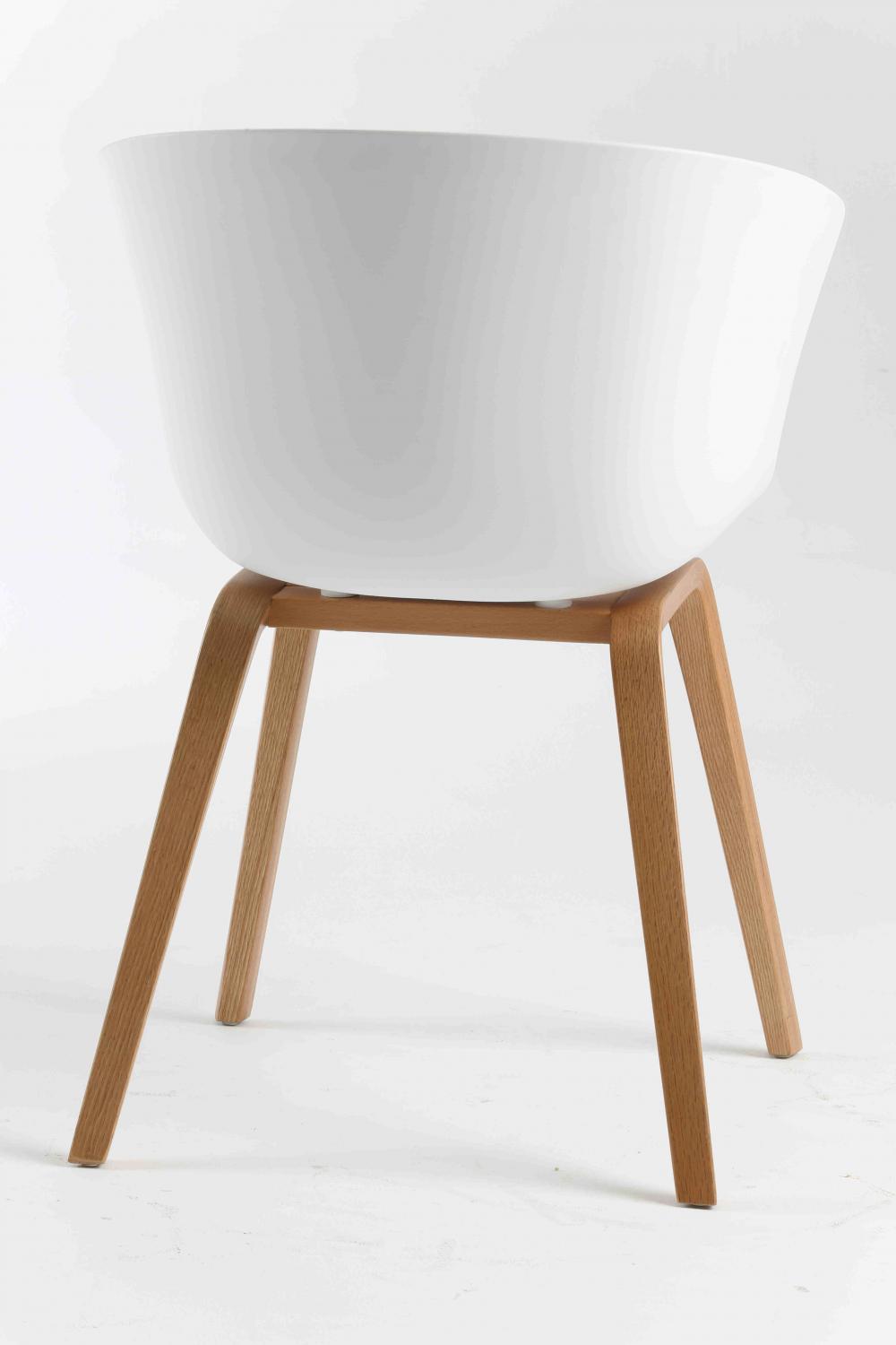 Bent Wood Leg Shell Chair