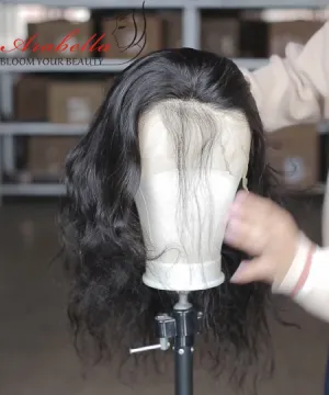 Huashuo 360 Lace Frontal Wigs Pre Plucked With Baby Hair Brazilian Body Wave Human Hair Lace Front Wig for Black Women