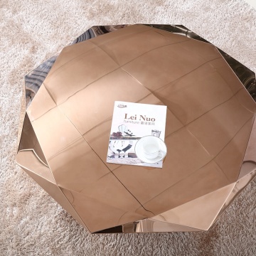 Foshan Rose Gold Stainless Steel Coffee and Tea Table