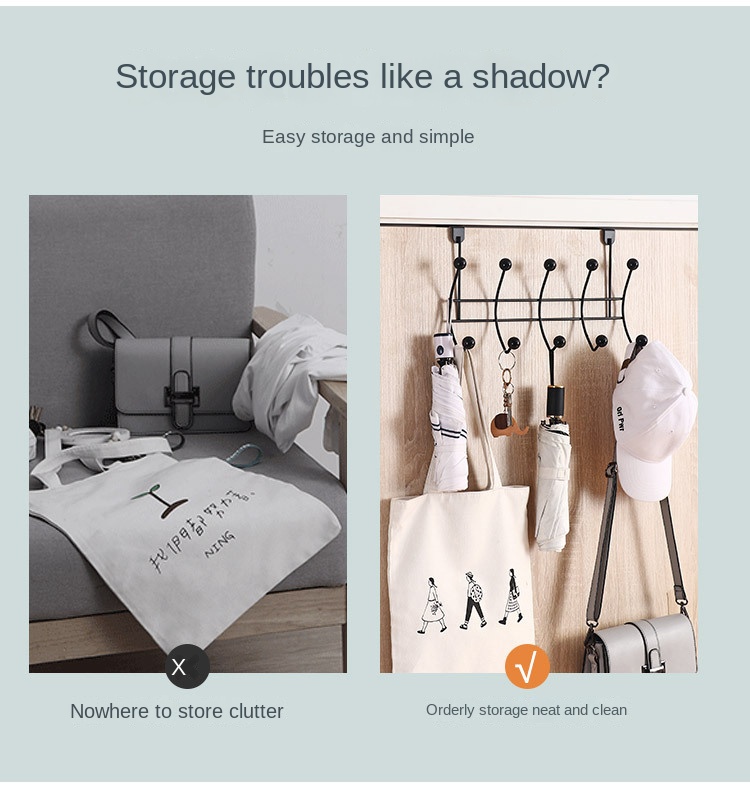 Metal Punch Door Coat Rack