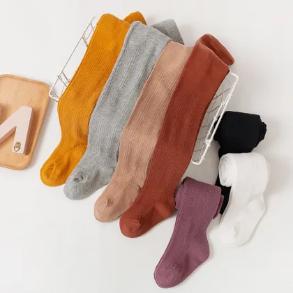 Wholesale Kids Pantyhose: Seamless Cable Knit Tights for Baby Girls and Children