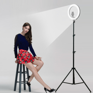 18 Inch Ring Light with Dimmable Color Tones and Brightness - EU AU Plug