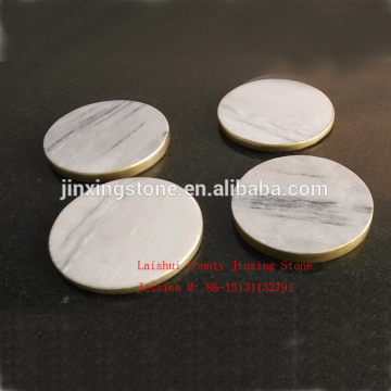 stone cup coaster with golden rim /stone drink cup coaster with golden rim