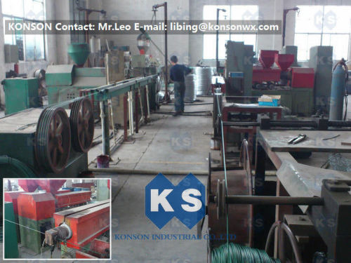 0.004mm Thickness Pvc Coating Machine , Wire Coating Machine