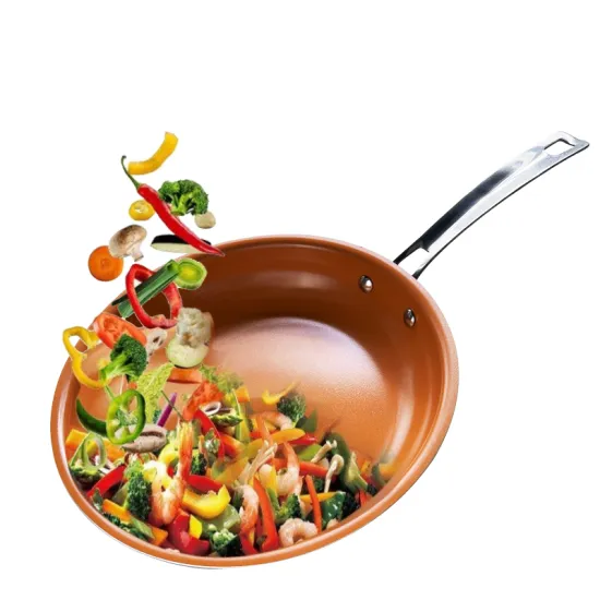 Ceramic Nonstick 12 Inch Aluminum Fry Pan with Stainless Steel Handle