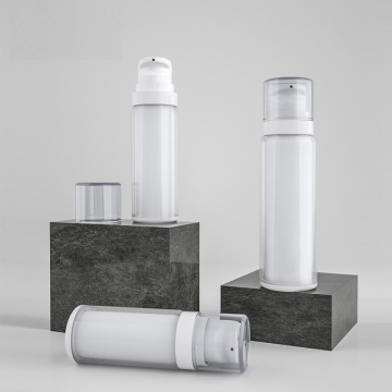 White Double Layer Lotion Pump Spray Bottles - 30ml, 50ml, 80ml, 100ml Refillable Packaging