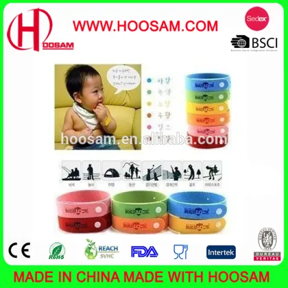 Popular microfiber natural essential oil anti mosquito repellent bracelet