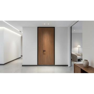 Porta de laje sólida com moldura de alumínio e fechadura secreta