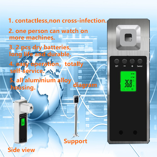 Termómetro infrarrojo automático para inducción humana.