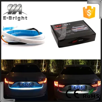 New dual color sequential car led trunk light with Side Turn Signals Rear lights LEDs Strips Car Braking light car-styling