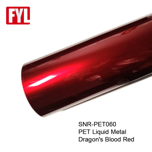 Liquid metal PET dragon blood red automobile vinyl