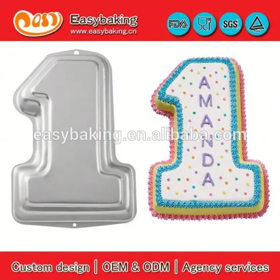 Wholesale custom any number aluminum mold cookie cutter metal cake pan for cake decorating