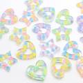 Popular Heart Star Shaped Resin Bead 100pcs/bag Charms For Girls Bedroom Ornaments Bracelet Necklace Bead Spacer