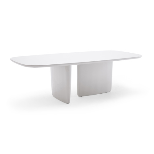 Marble Dining Table New Style Quality Rectangular White Solid Wood Dining Table Manufactory