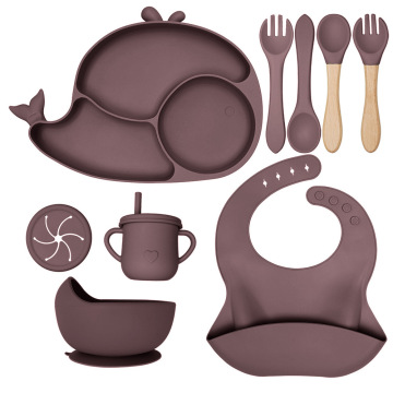 Children's Silicone Complementary Food Tableware Set - Infant-Friendly and Waterproof