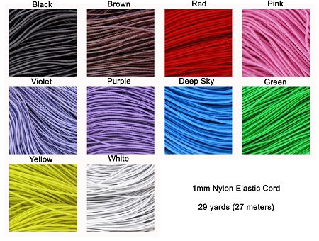 Colored Elastic Cords