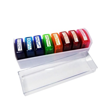 Factory Cheap Price 8 Colors Funny Rubber School Stamp for Teachers