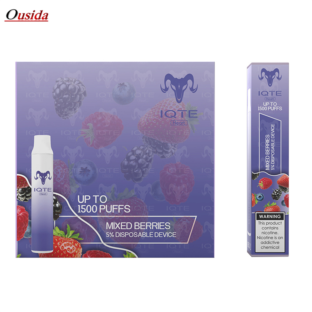 Iqte Heart 1500 Blue Razz Lemonade descartável vape